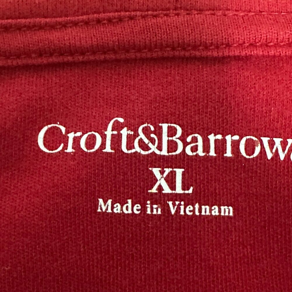 Croft & Barrow Womens Red Open Front Cardigan Size XL 100% Cotton Preppy Career - Picture 4 of 8